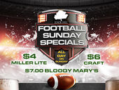 Are you ready for some football? Enjoy food & drink specials all day, every Sunday at The Sycamore Grille at Knob Hill. 