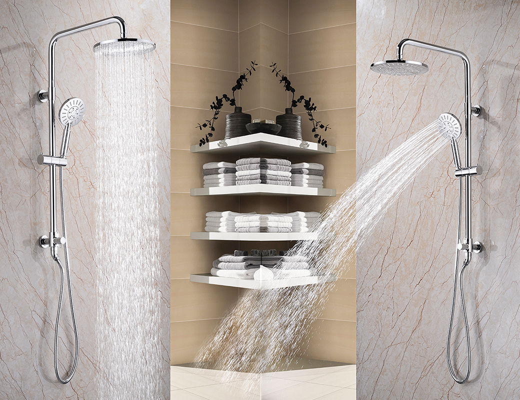 Shower System With 3 Spray Handheld Shower Head And Rain Shower Head Combo Set