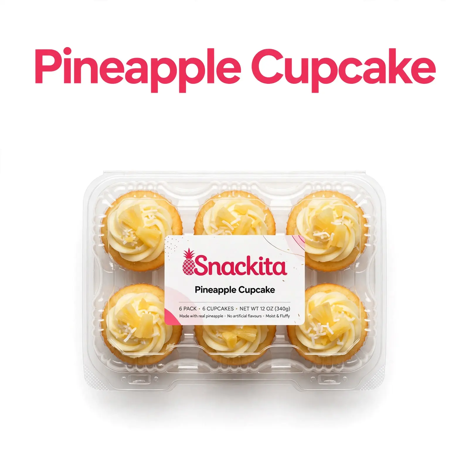 Snackita Pineapple Cup Cake, 240g