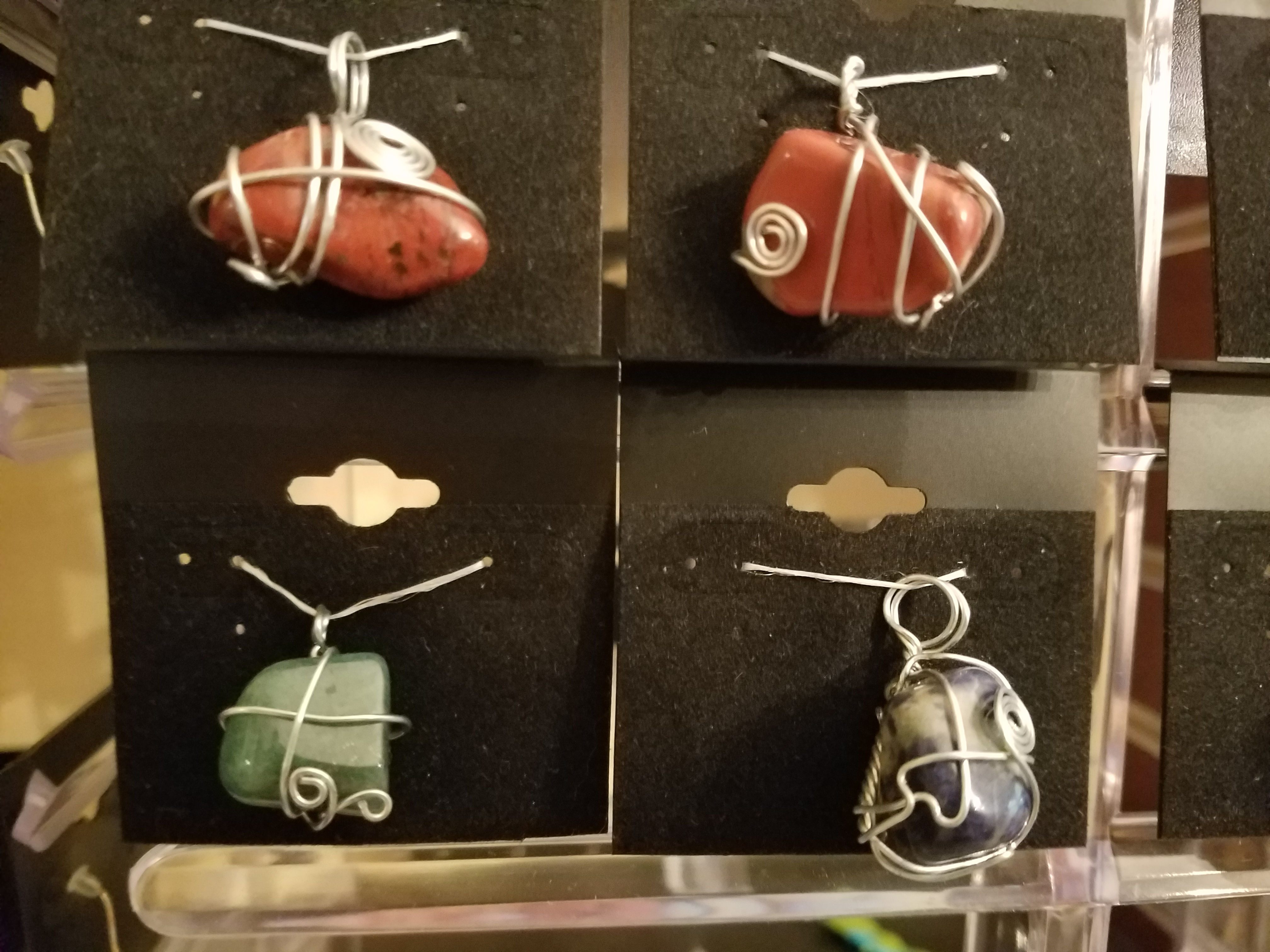 Various Wire Stone Pendants 002