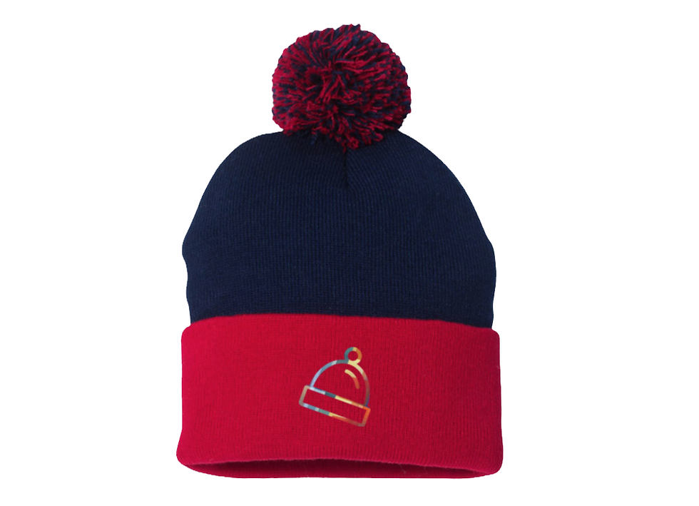 Thumbnail: WD Pom Knit Beanie Logo