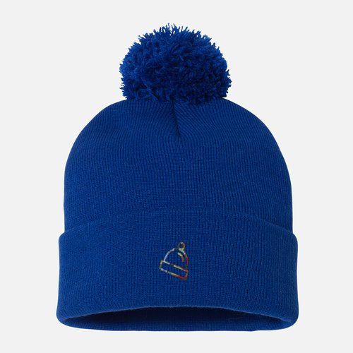 Thumbnail: WD Pom Knit Beanie Logo