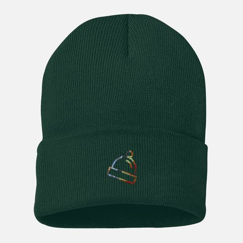 Thumbnail: WD Casual Knit Cuffed Logo Beanie