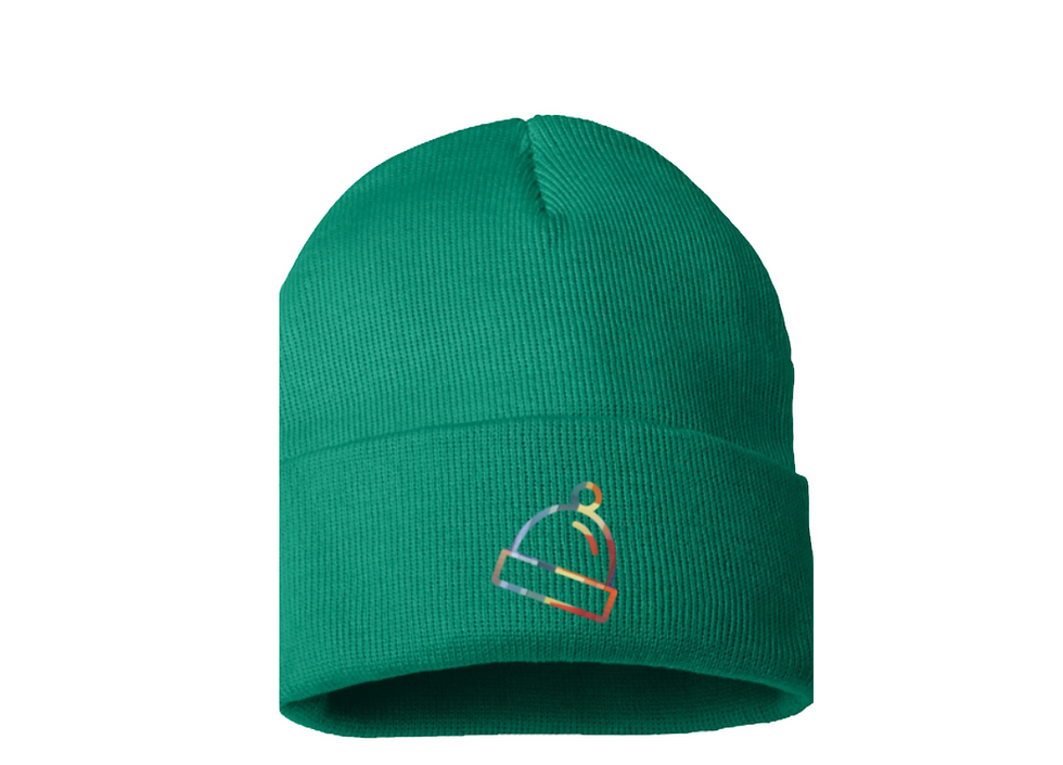 Thumbnail: WD Casual Knit Cuffed Logo Beanie