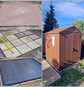 Paver base for shed