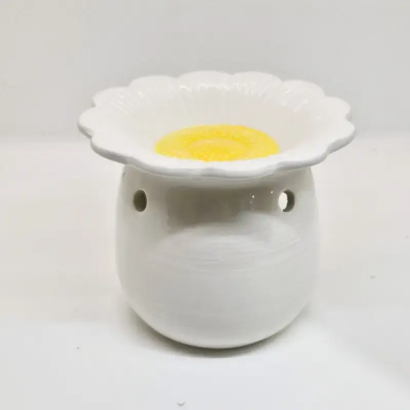 Miniature : Brûle parfum pour fondants parfumés en grès en forme de marguerite