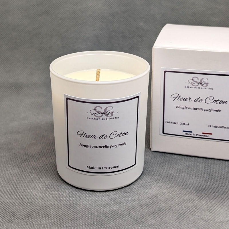 Miniature : bougie naturelle senteur fleur de coton
