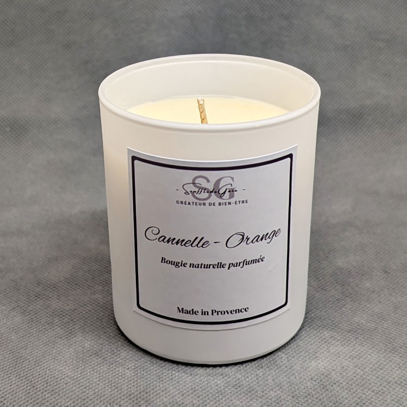 Bougie naturelle parfumée Cannelle Orange |  formulation Clean