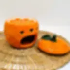 Bruleur pour fondant parfumé Orange avec couvercle ouvert