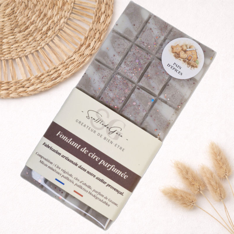 Fondant parfumé en forme de tablette senteur pain d'épices
