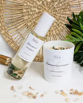 Collection rituel bougies lithothérapie et spray aux pierres infusées
