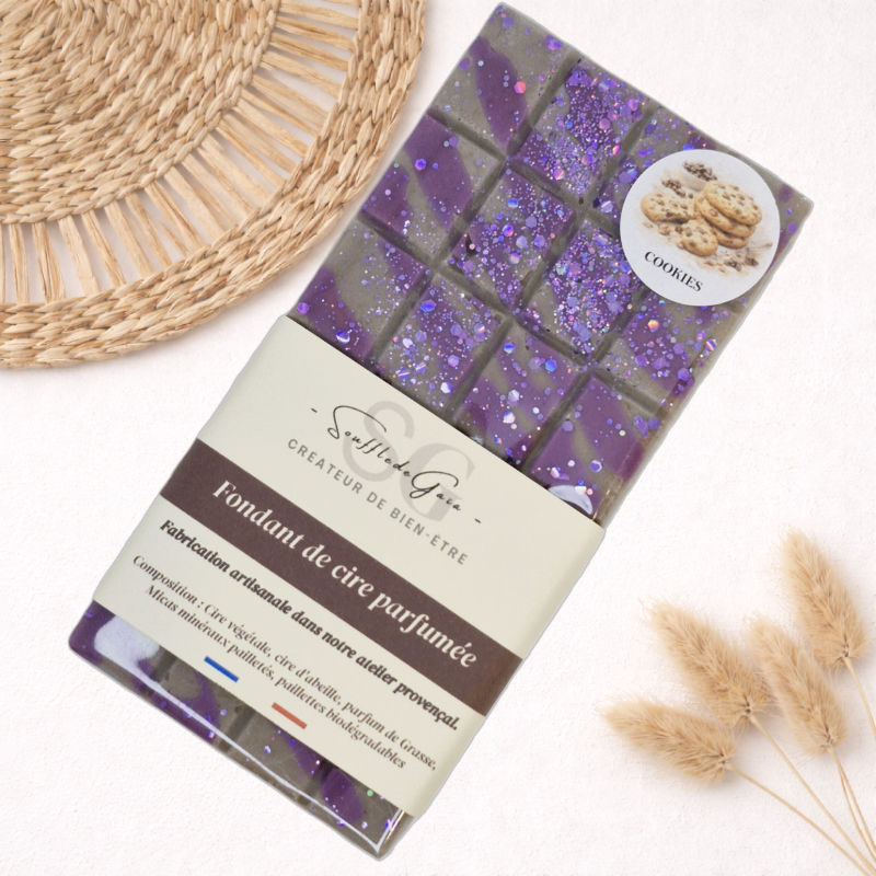 Fondant parfumé en forme de tablette senteur cookies