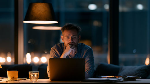 Man at a laptop