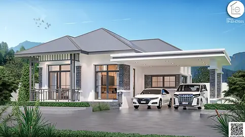 MD042 แบบบ้านโมเดิร์นชั้นเดียว อุบลราชธานี TP Home