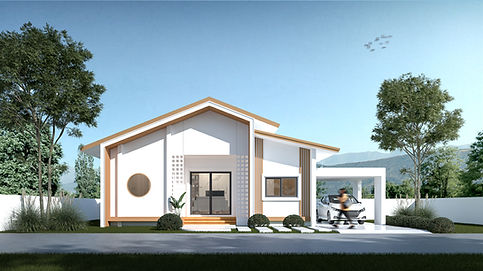 MD042 แบบบ้านโมเดิร์นชั้นเดียว อุบลราชธานี TP Home