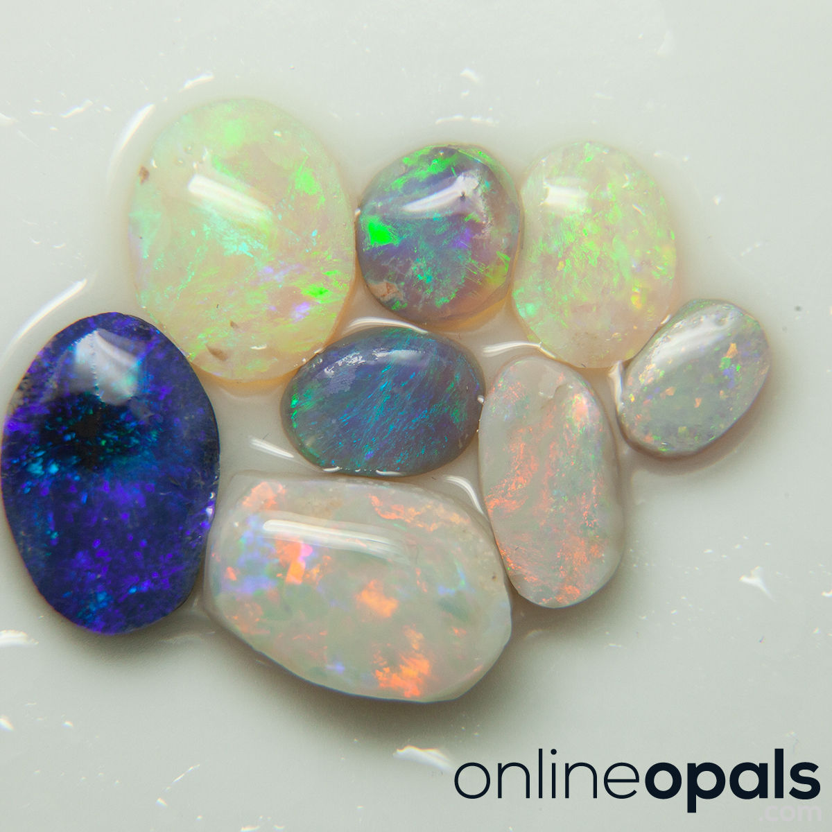 Set of beautiful rubs from Lightning Ridge Australia - 10 ct