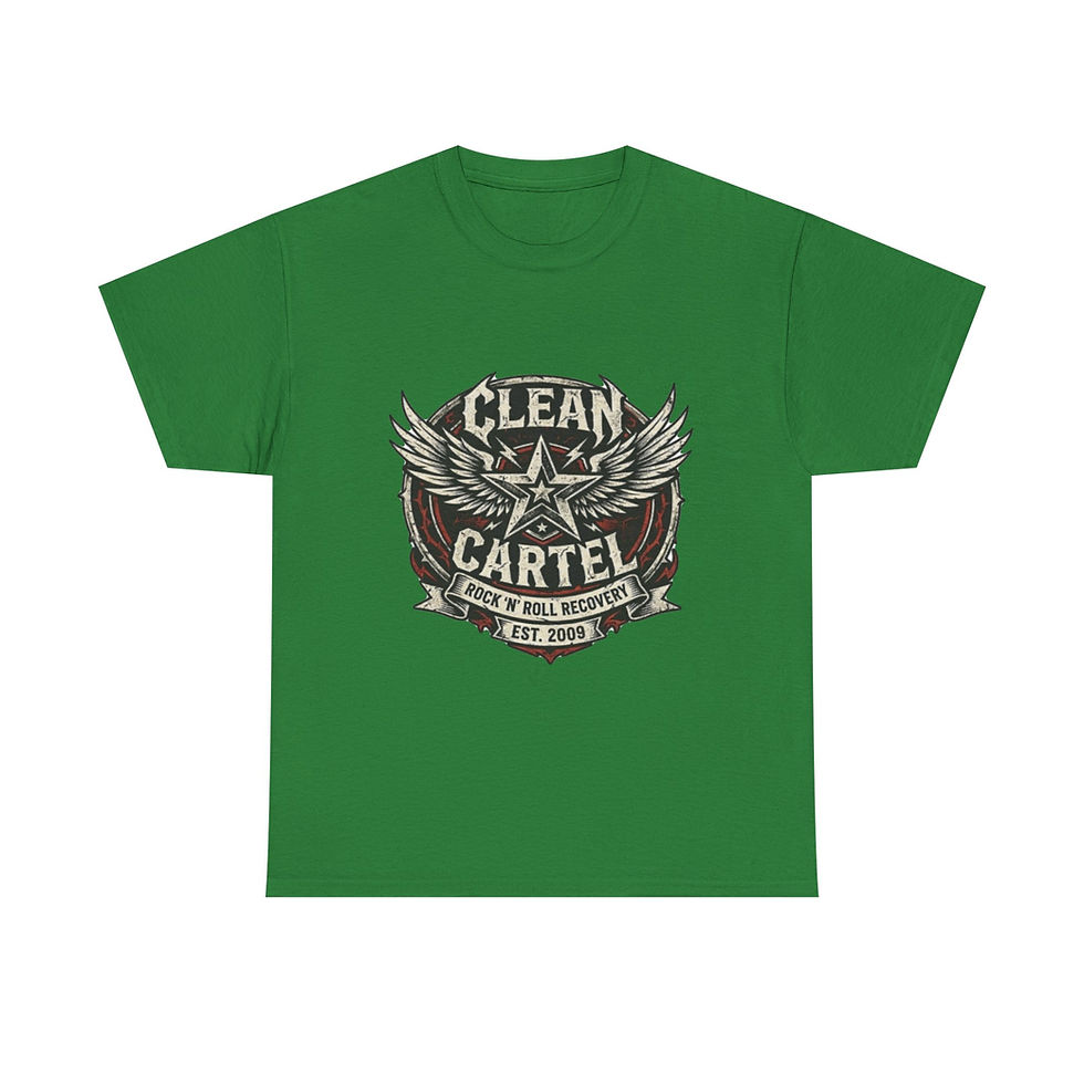 Thumbnail: Clean Cartel Rock & Roll Tee — Vintage Winged Emblem Graphic Shirt