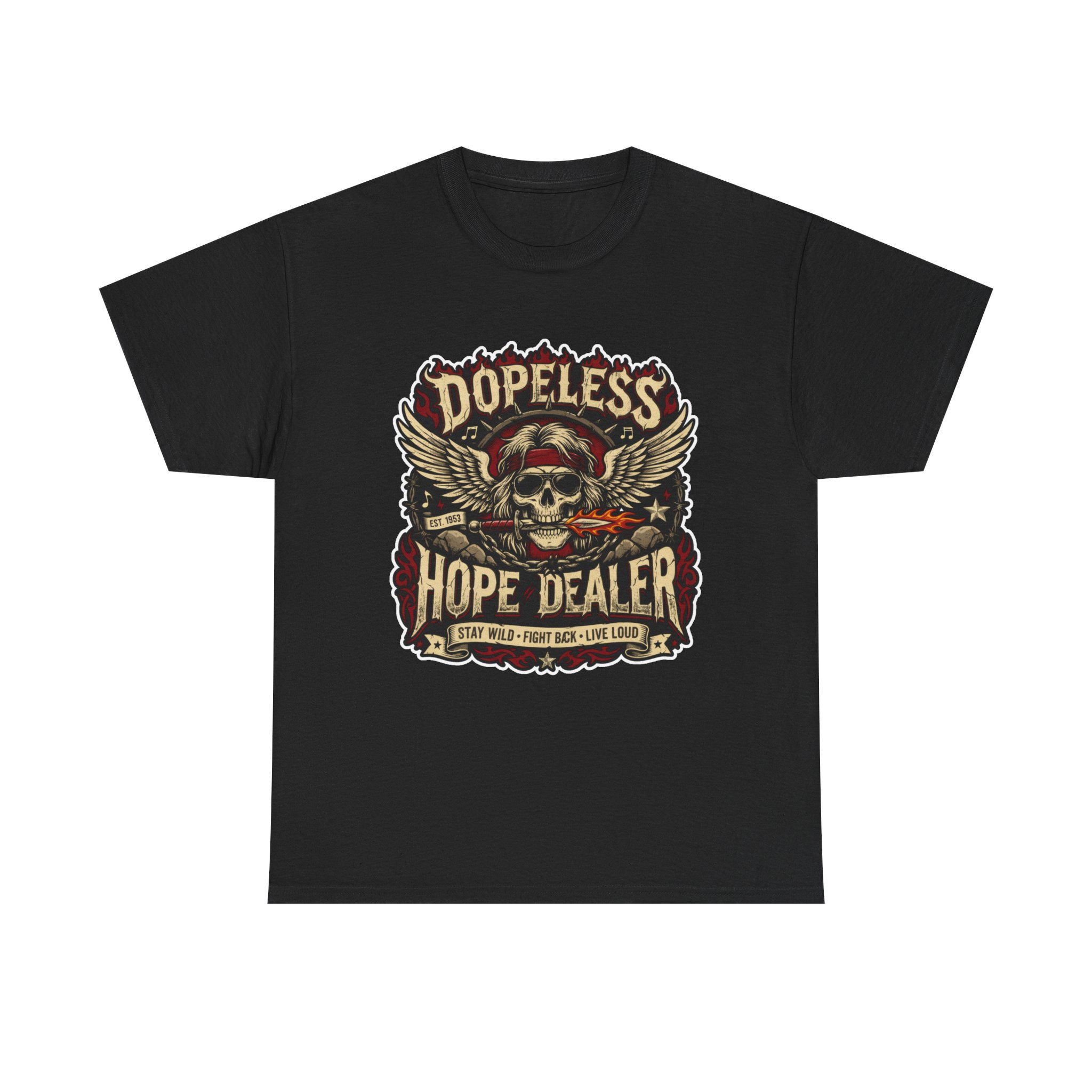 Dope-less Hope Dealer Skull Tee — Vintage Biker Graphic T-Shirt