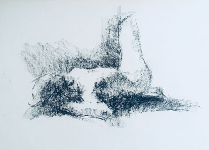 Aktzeichnung Frau Kohle