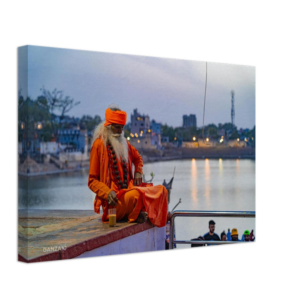 Sage at the Riverbank – Twilight Canvas Print