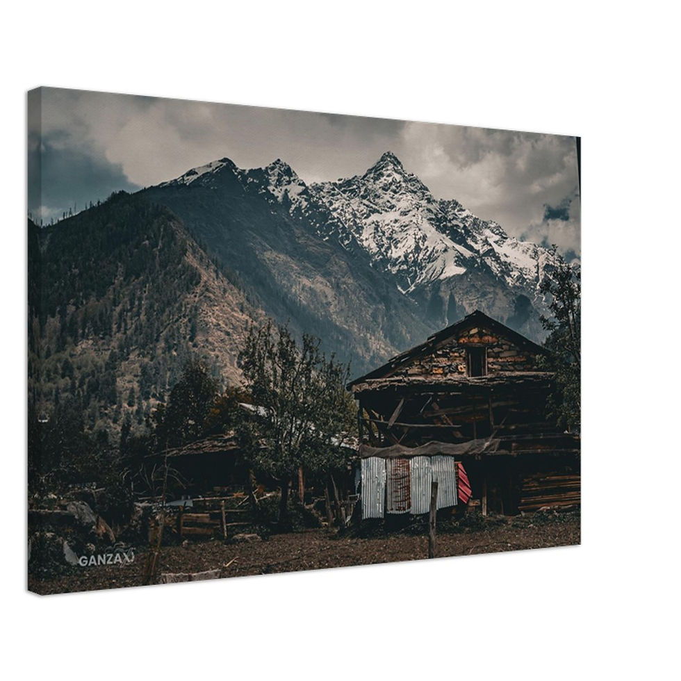 Thumbnail: Stone House in the Mountains – Canvas Print