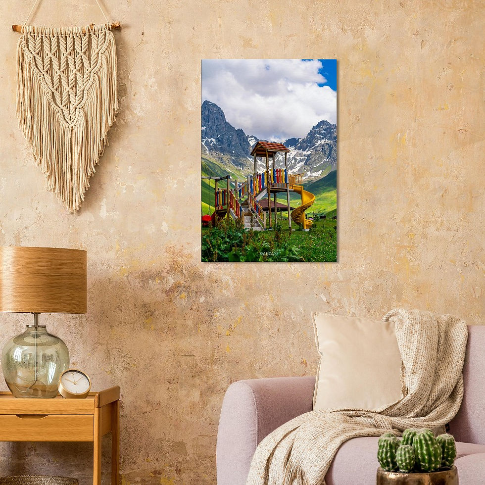 Thumbnail: Colorful Playground in Mountains | Georgia Landscape Canvas Print