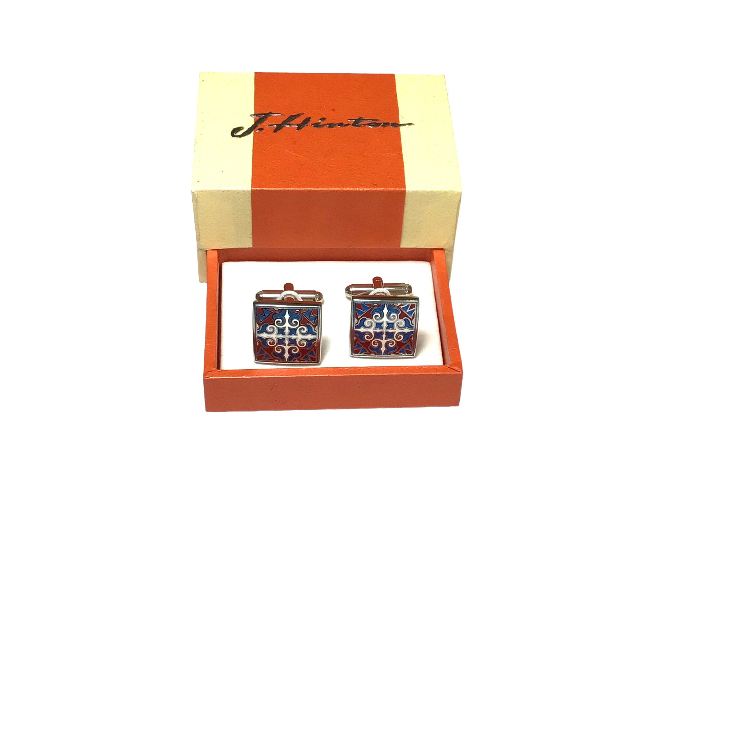 Elegant Pattern Blue Burgundy