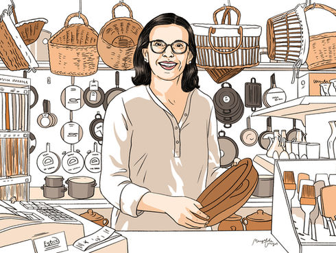 Ilustración de un retrato personalizado en técnica mixta realizado por la artista Margalida Vinyes como recuerdo de la persona amada.