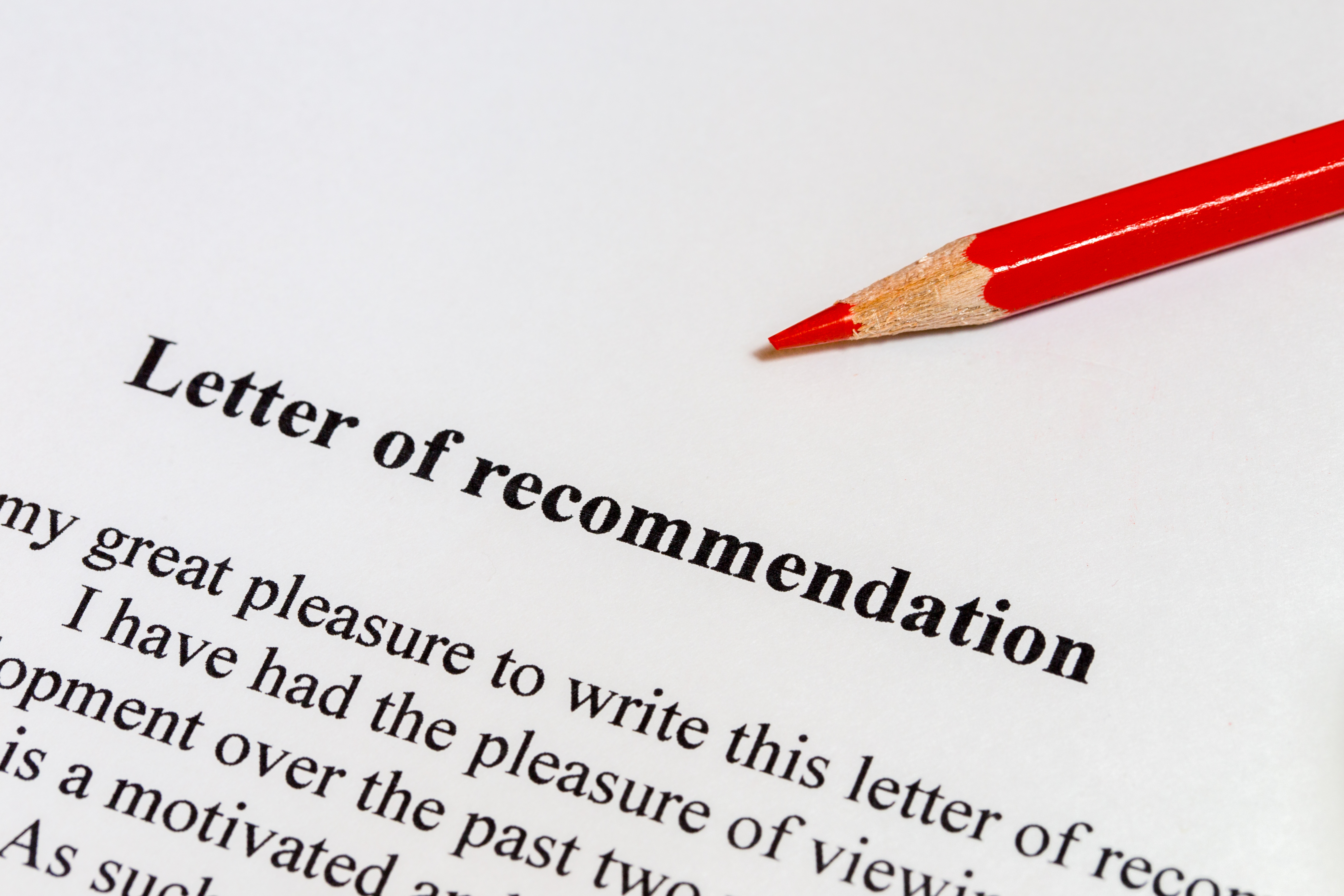 writing letter of recommendation