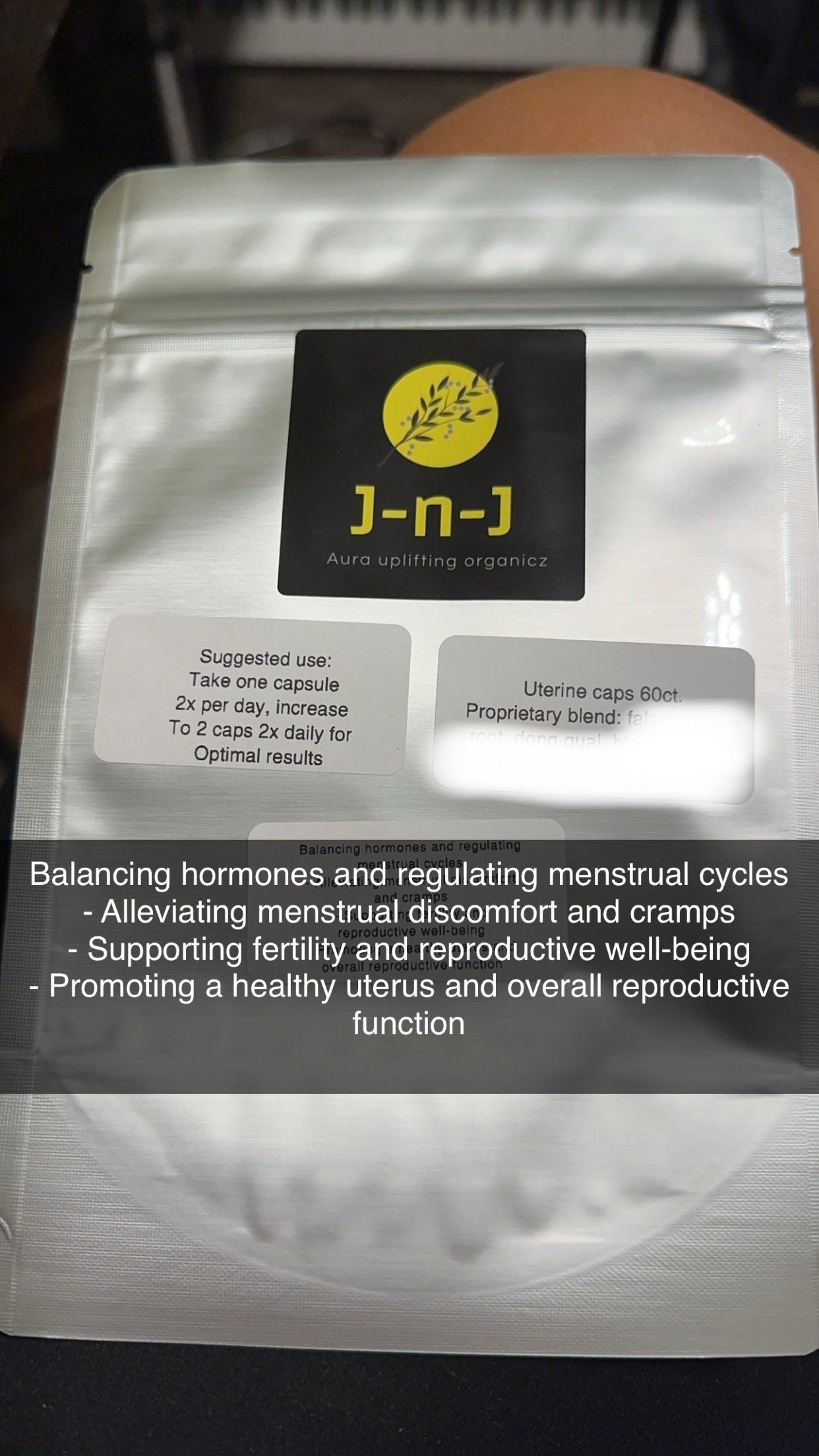 Uterine capsules for low estrogen 60 ct