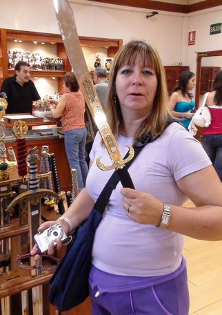 Interior da loja Moreno Artesanatos Damasquinos de Toledo