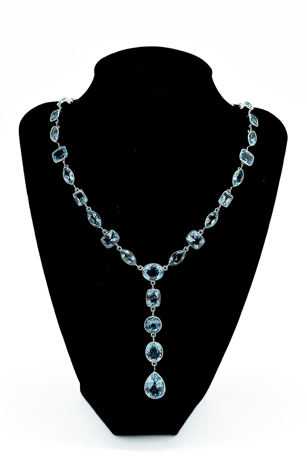 Thumbnail: Topaz Station Lariat Necklace