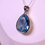Thumbnail: blue topaz minimalist design, blue topaz natural crystal pendant, blue topaz bright blue gemstone,