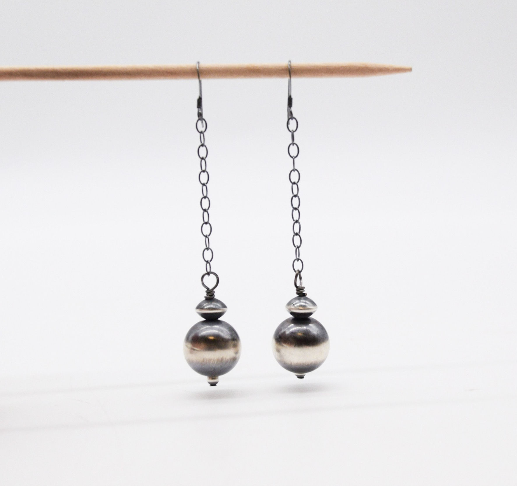 Navajo Pearl Dangle Earrings