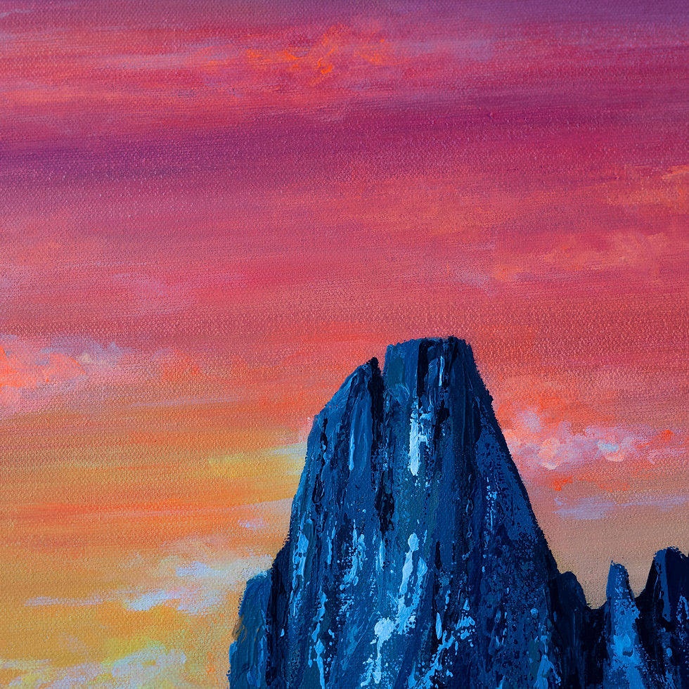 Miniature : Sunset on the Dolomites
