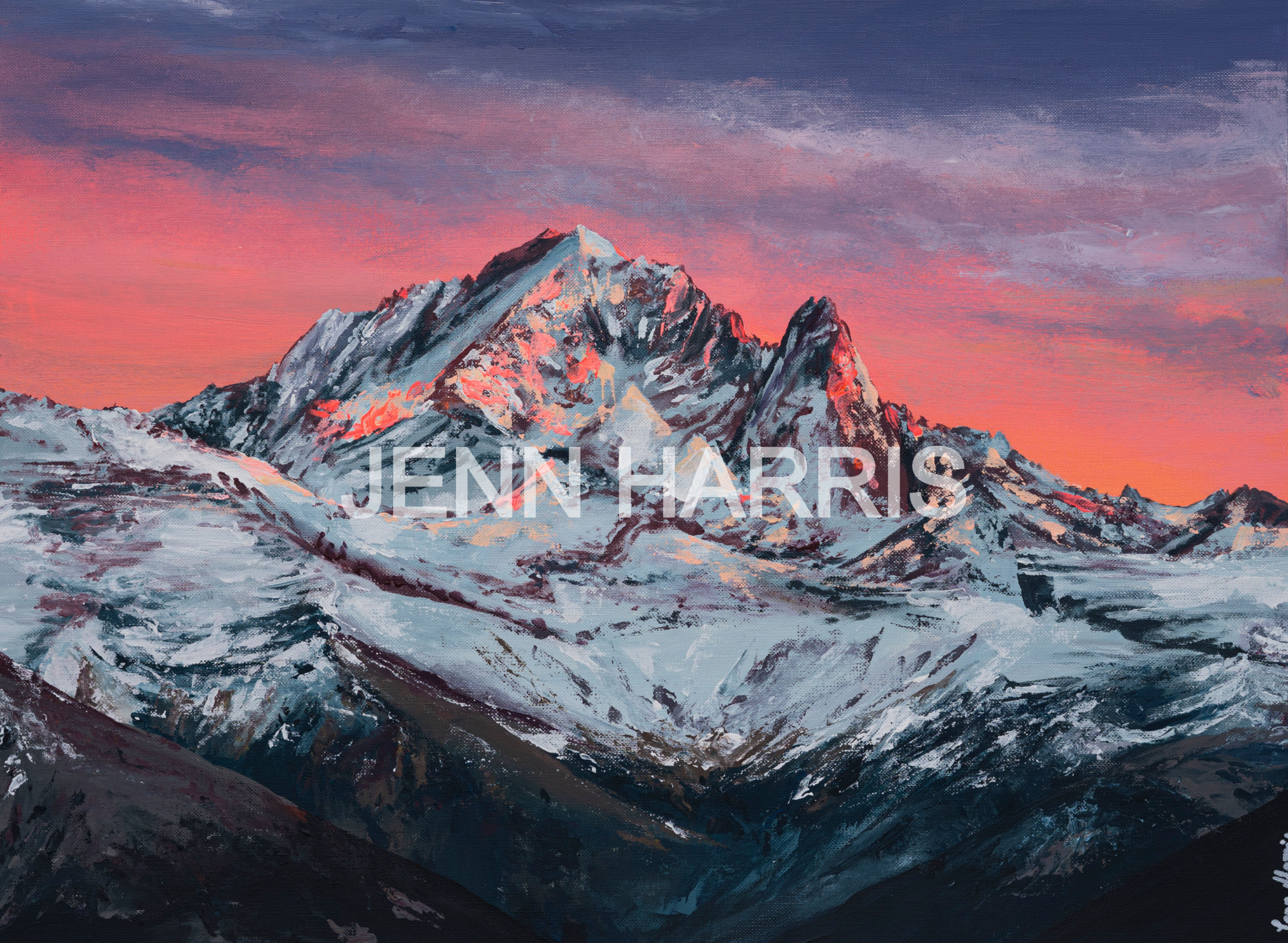 Impressions Fine Art -L'Aiguille Verte en Rose