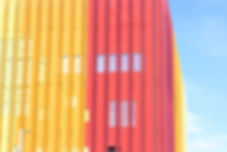 Yellow and Red Glass Building
