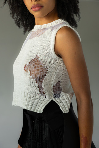トップス SimplyComplicated DISTRESSED COTTON KNIT Distressed Knit Top | Looking Friday