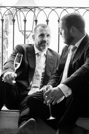 B&W photography of a gay couple's getting ready moments by David DeMarli