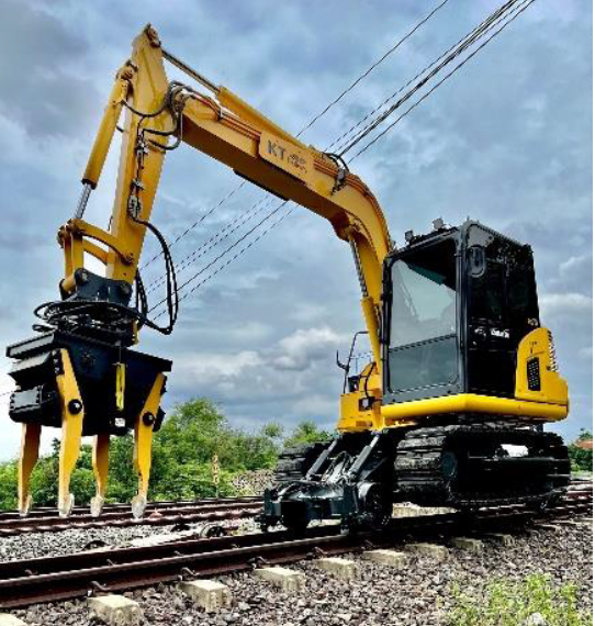 Thumbnail: Railroad Modifide Hi-Rail Excavator