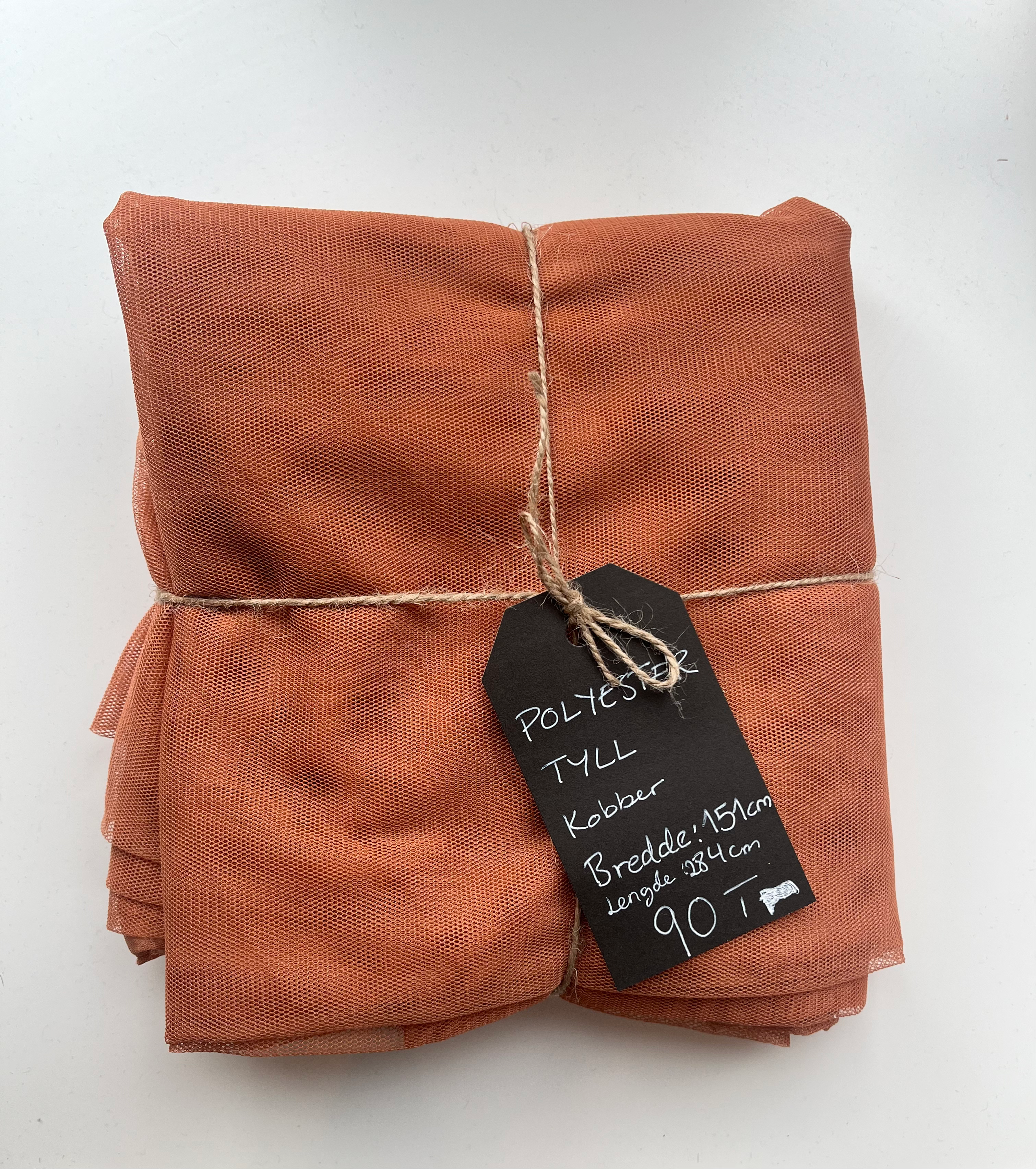 Polyester Tyll, Kobber, 151x284 cm