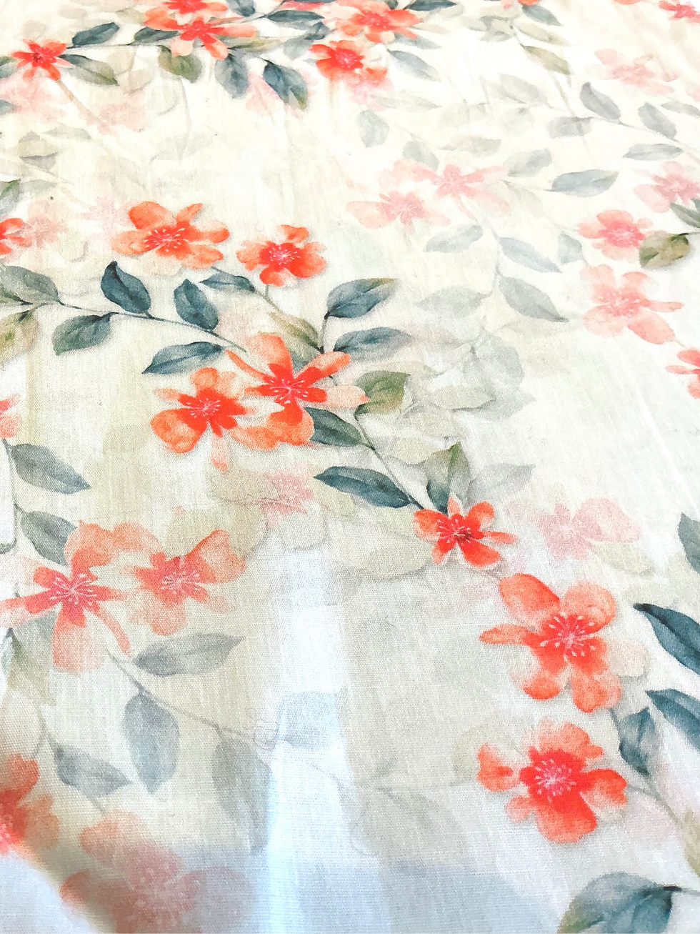 Thumbnail: Cotton w/Print White/Orange