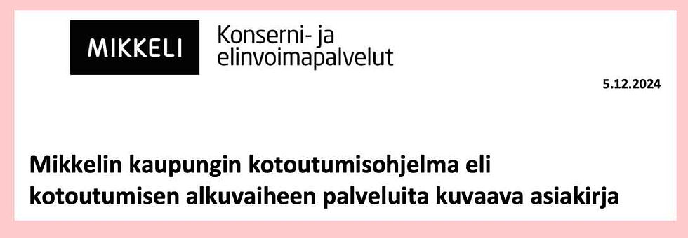 Kotouttaminen tuo elinvoimaa ainakin suvakeille