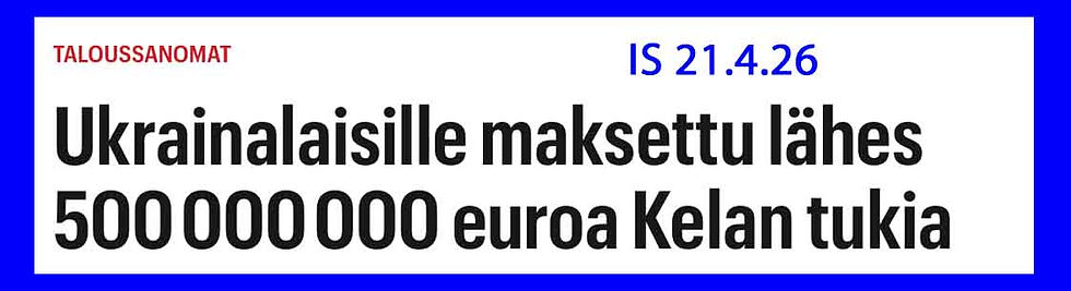 Puoli miljardia, mutta se on vain pieni osa Ukraina-tuesta