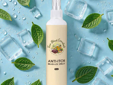 Anti-itch braid and loc spray for itchy scalp