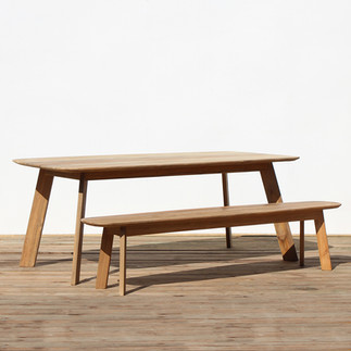 Arigatou Outdoor Dining Table and Bench