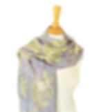 Sumach Spring Naturally Hand Dyed & Botanically Printed Silk Scarf