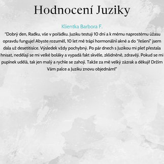 Recenze Juziky proti hormonálnímu akné