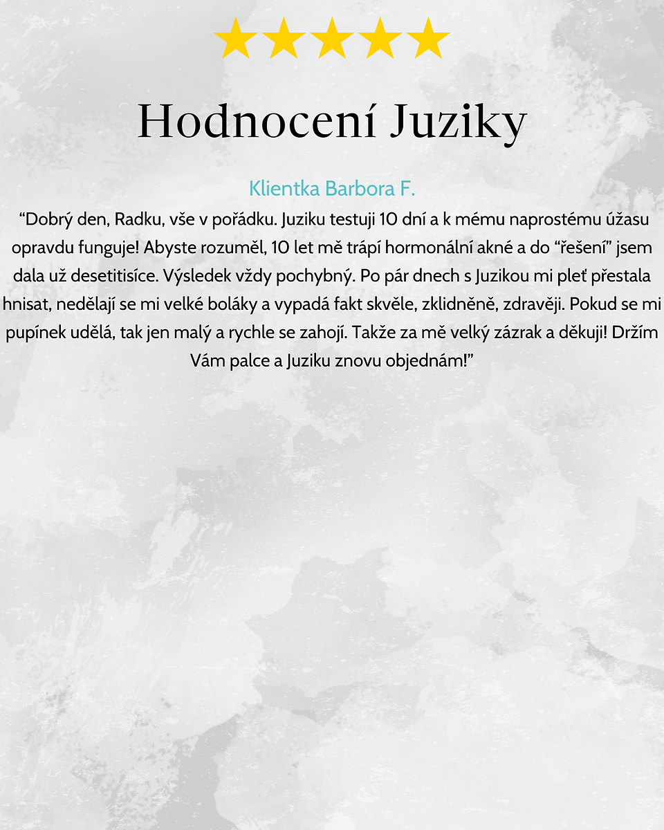 Recenze Juziky proti hormonálnímu akné