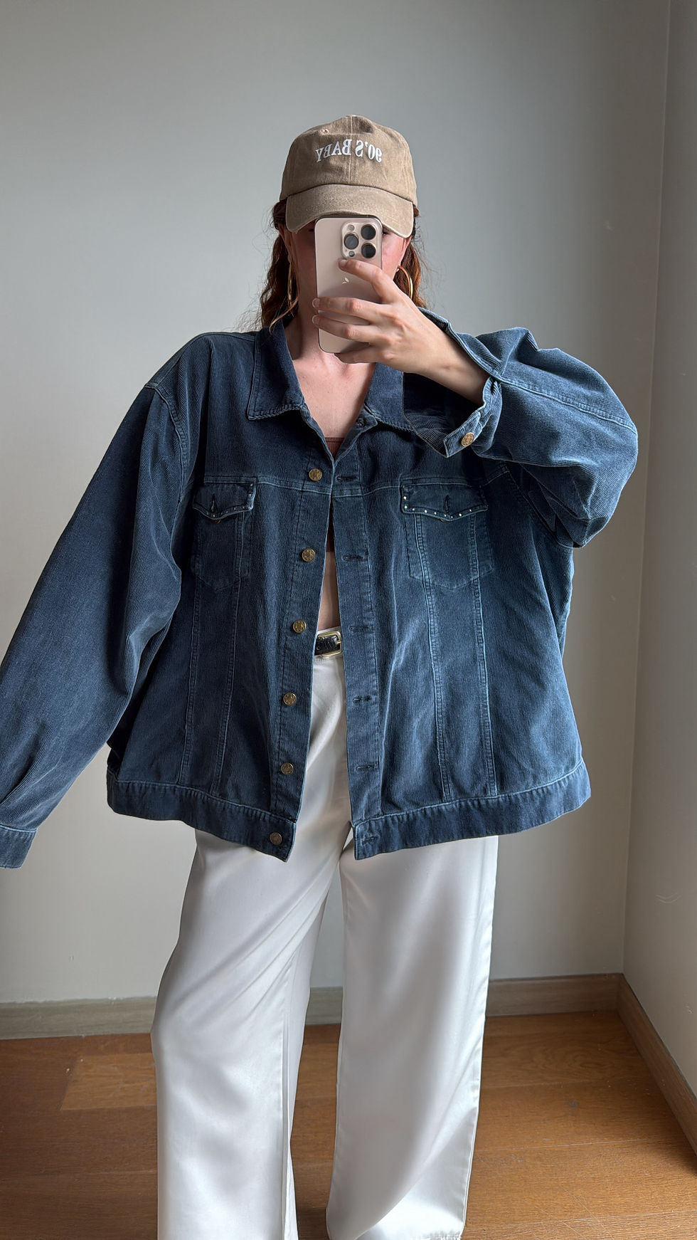 Küçük resim: Vintage Fitilli Kadife Oversize Ceket